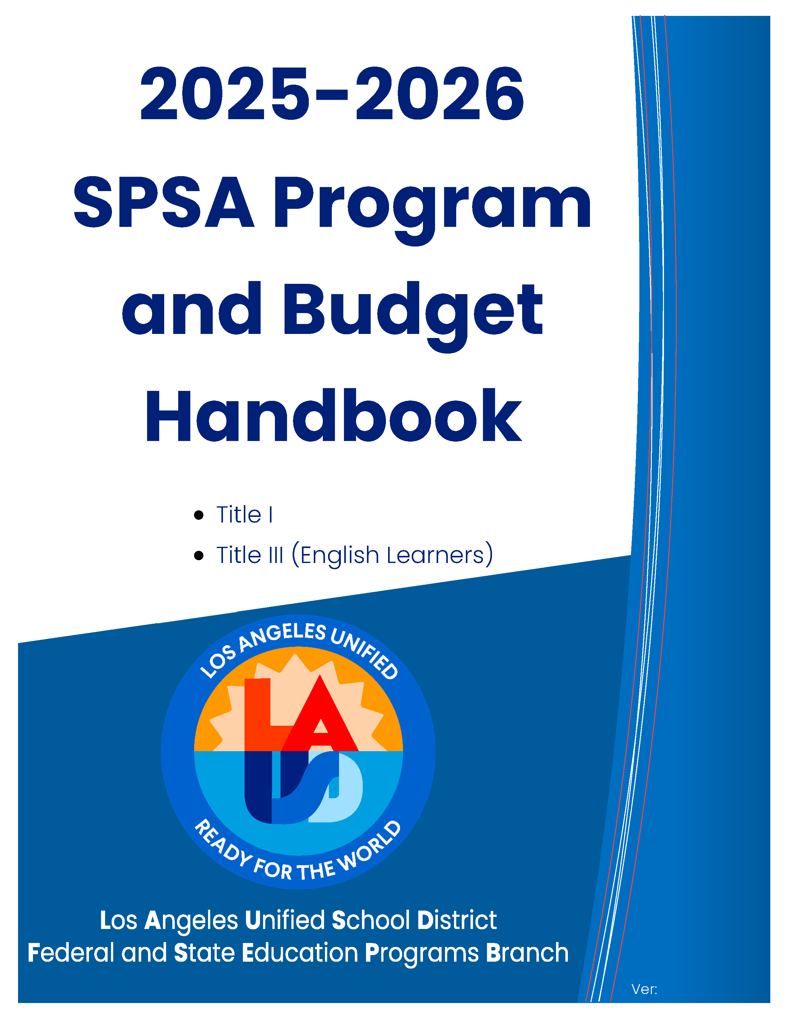 SPSA Program and Budget Handbook